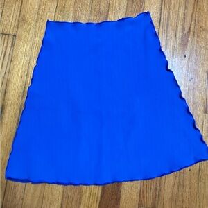Haystacks Cobalt Blue Lettuce Hem Skirt Women's Med Stretchy